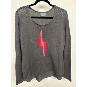 Wooden Ships Loose Knit Lightweight Dark Gray Lightning Sweater Women’s M/L